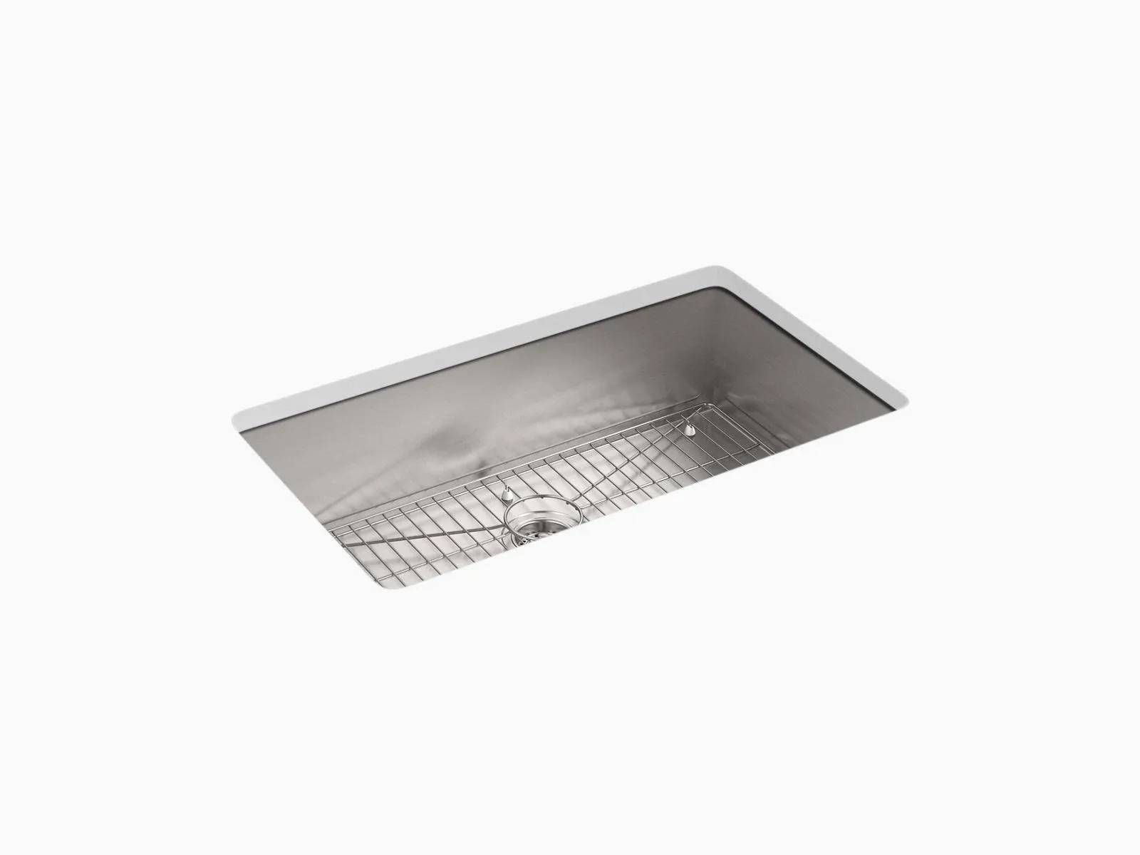 Kohler Vault 33" X 22" X 9-5/16" Top-/Under-Mount Large Kitchen Sink w/ 4 Holes - Contemporary - Kitchen Sinks - by Need Direct | Houzz