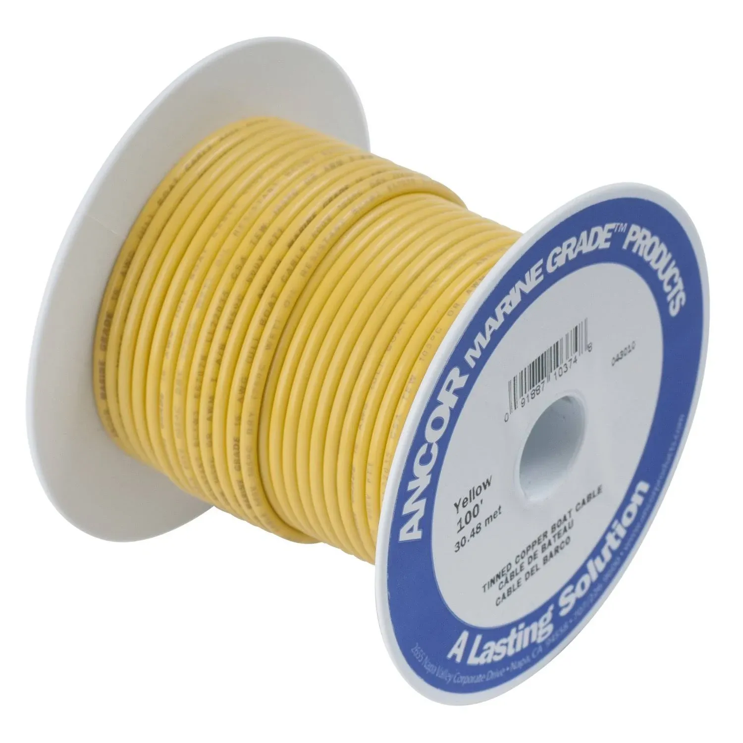 "Yellow 6 AWG Tinned Copper Wire - 25'"