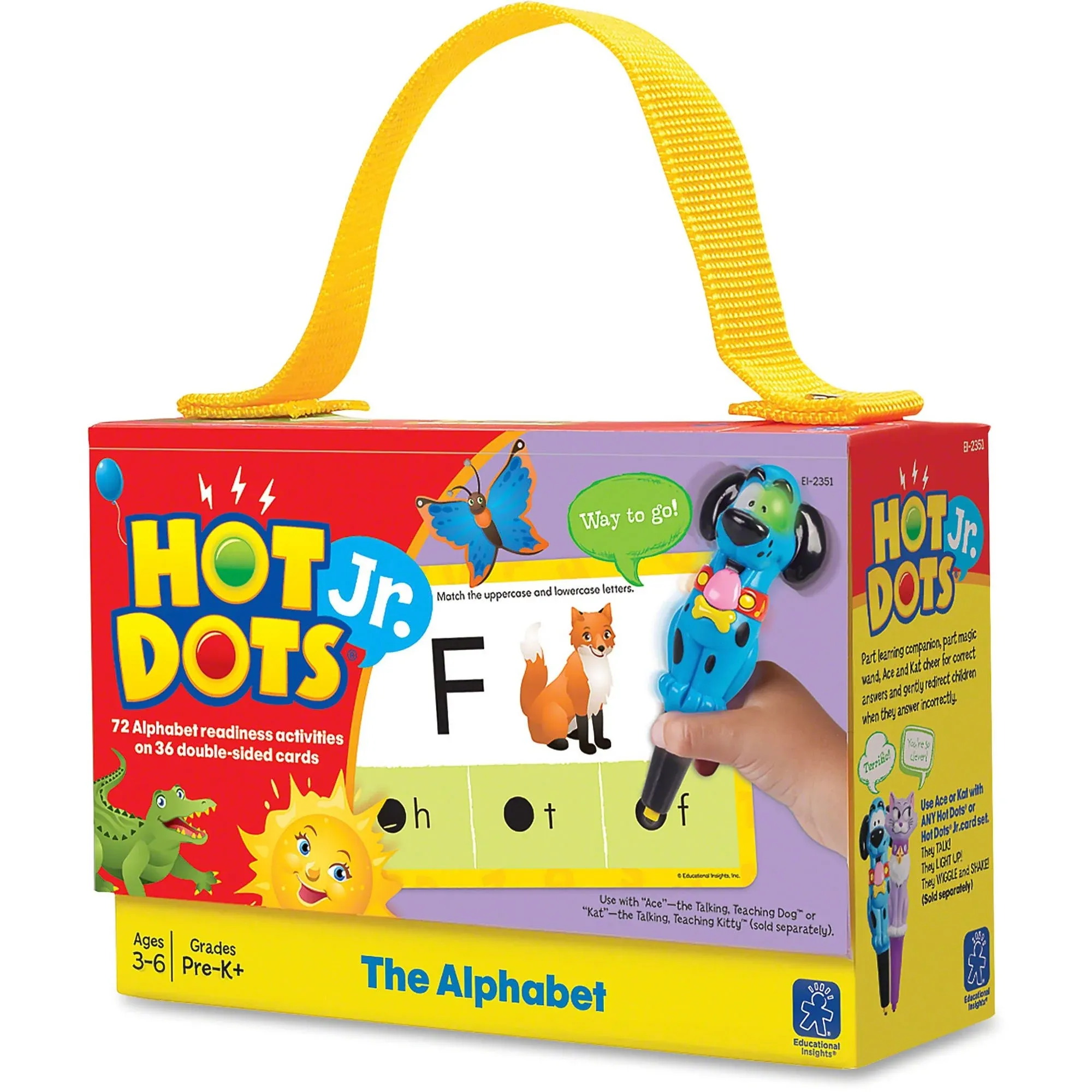 Educational Insights Hot Dots Jr. The Alphabet Flash Card Set, Homeschool Learning Workbooks, 72 Preschool & Kindergarten Readiness Activities, Ages 3+