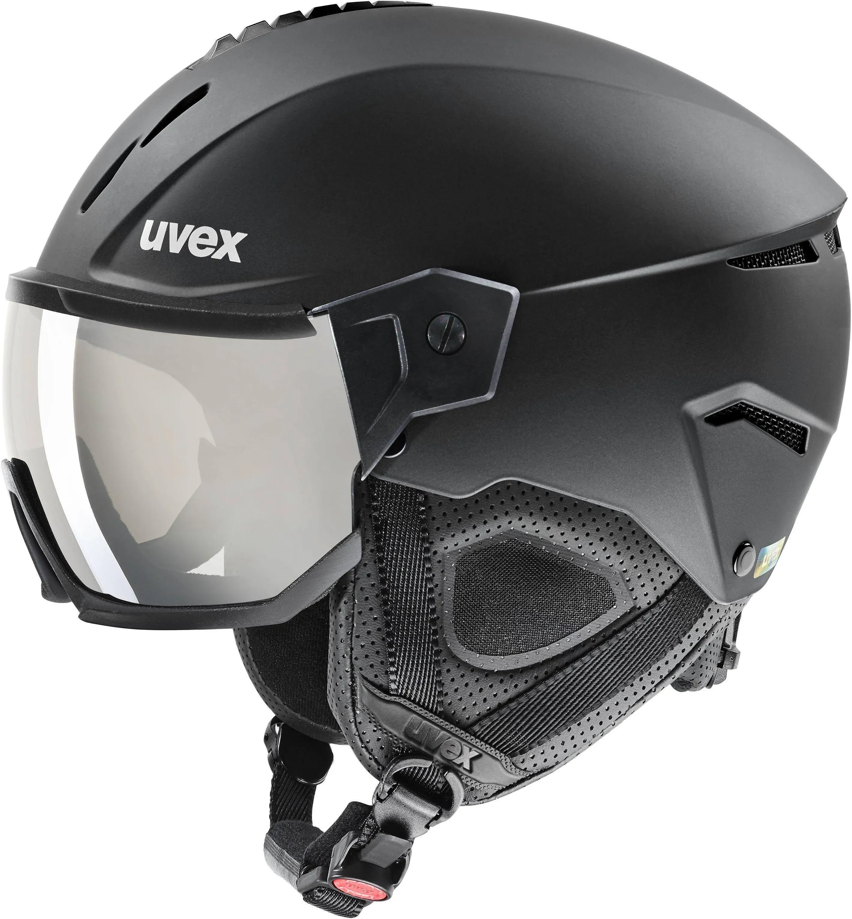 uvex Instinct Visor - Adjustable ski & Snowboard Helmet with Integrated Visor for Women & Men - Black Matte - Extra Large