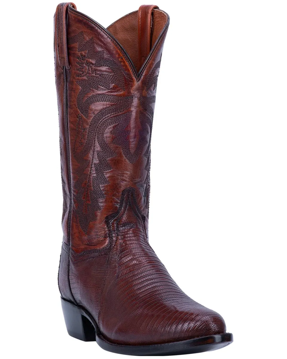 Dan Post Boots Winston Lizard Round Toe Cowboy  Mens Brown Dress Boots DP3051R