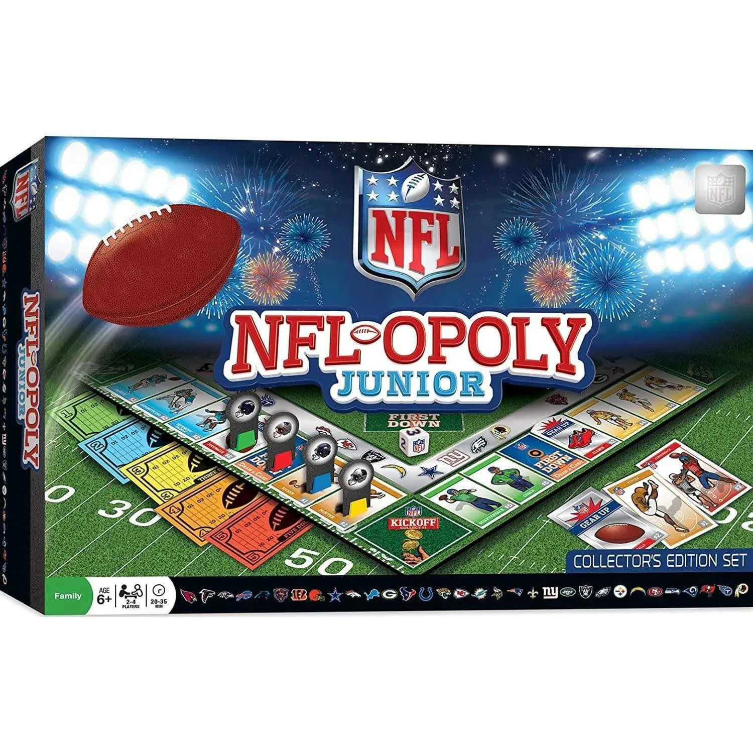 NFL-OPOLY JUNIOR Collectors Edition Football Monopoly Master Pieces Kids NEW!