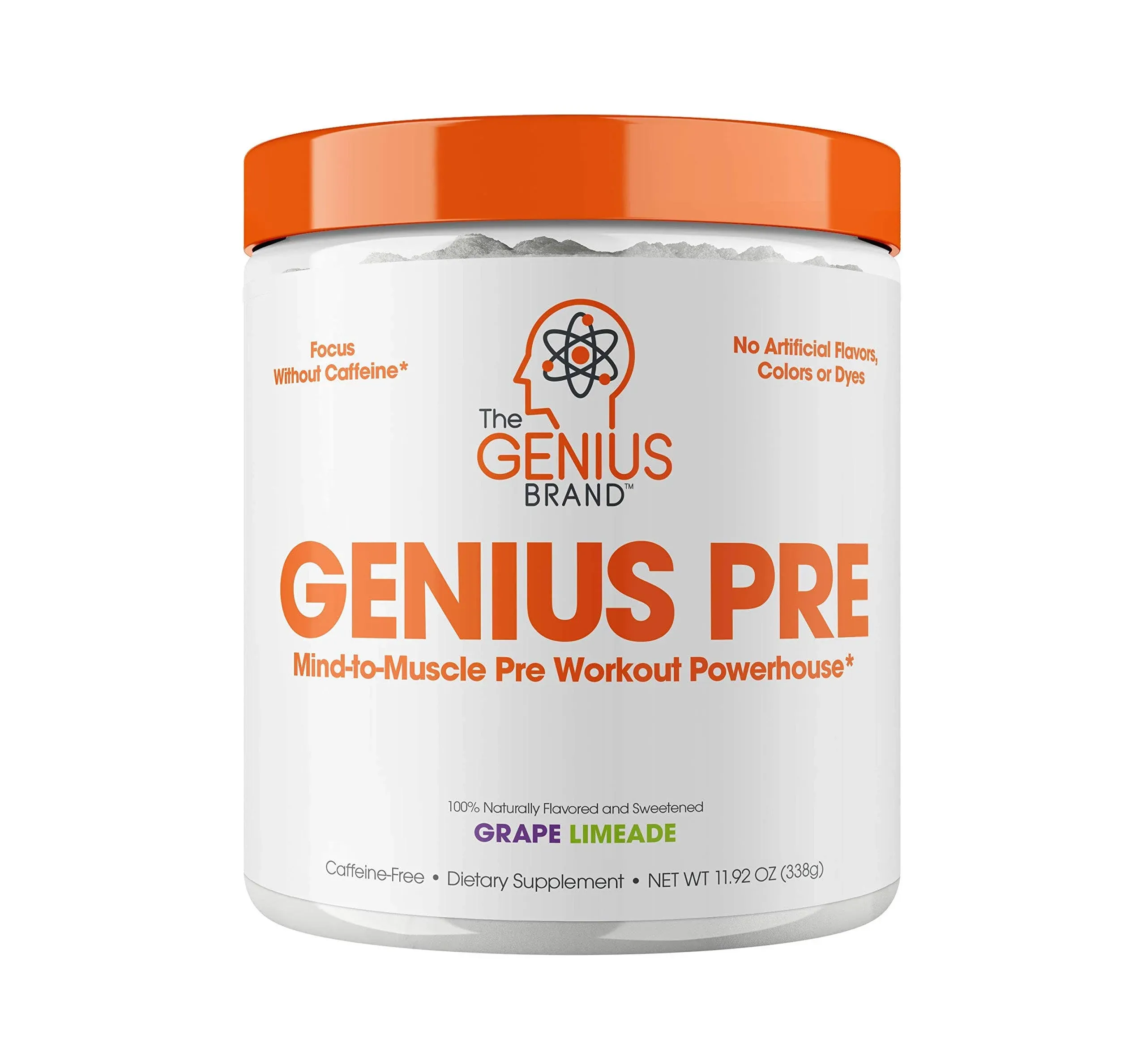 Genius Pre Workout Powder, Grape Limeade - All-Natural Nootropic Pre-workout... 