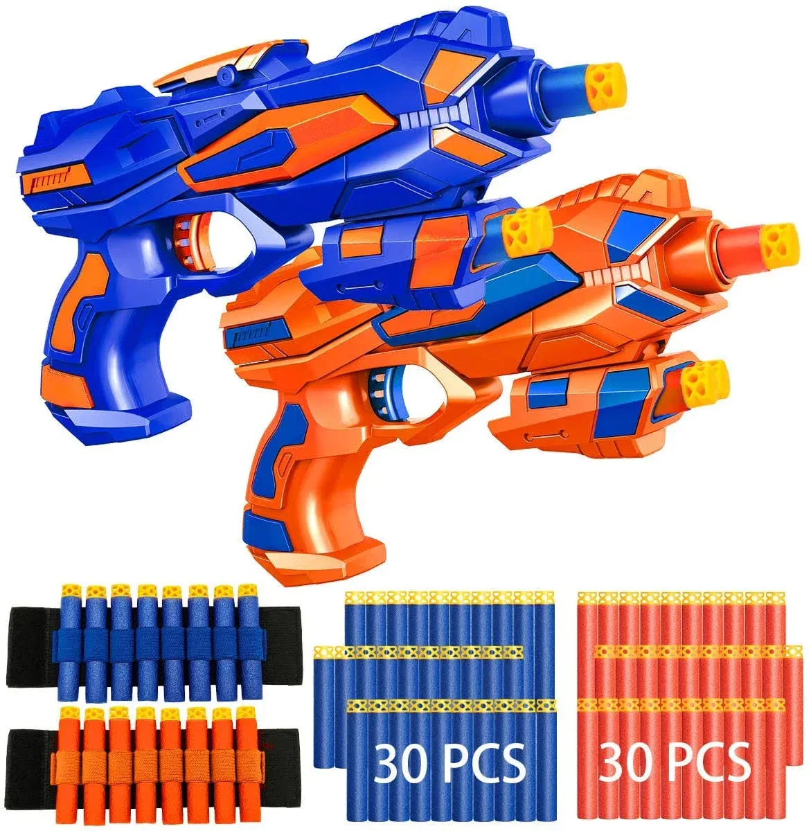 2 Pack Blaster Guns Toy​, Guns Toys for Kids Age 6 8 Birthday Gift for 6-7 Year Old Boys Girls Ideas Gifts for Boys Kids Age 6 10 Outdoor Games Toys for 9 yr Old Boy