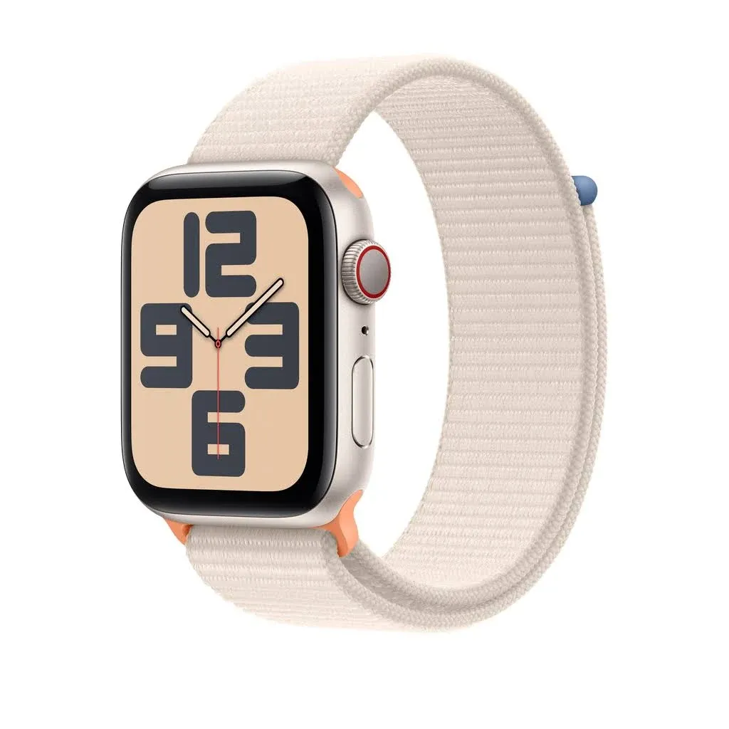 Apple Reloj SE (2ª generación) [GPS 1.575 in] Smartwatch con caja de aluminio plateado con correa deportiva de mezclilla S/M. Monitores de fitness y sueño, detección de choques, monitor de frecuencia