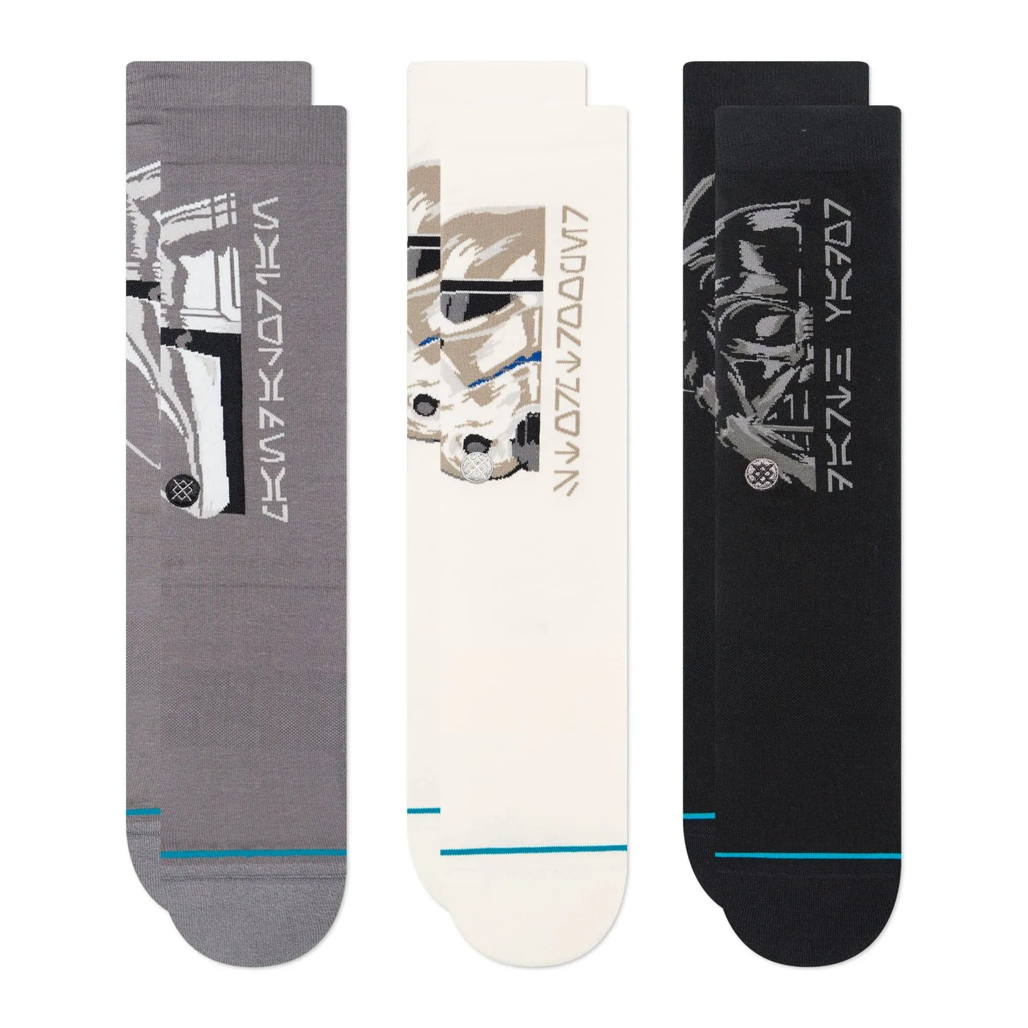 Stance Trilogy 3 Pack Crew Socks (Large, Multi)