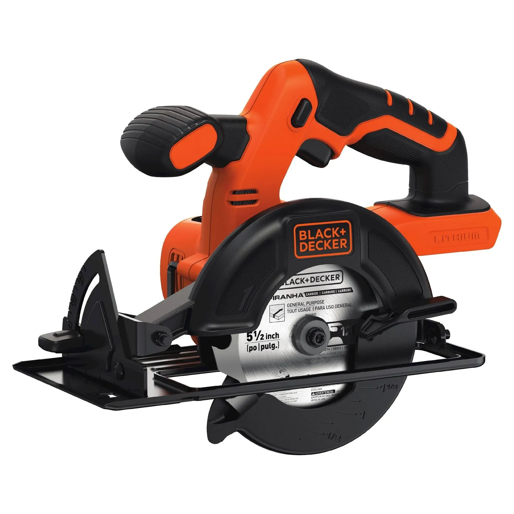 BLACK+DECKER 20-Volt Max 5-1/2-in Cordless Circular Saw (Bare Tool) BDCCS20B