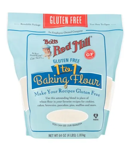 Bob's Red Mill 4 lb. Gluten-Free 1-to-1 Baking Flour - 4/Case