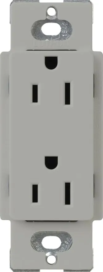 Lutron 15 Amp Tamper-Resistant Duplex Receptacle, SCRS-15-TR-TP, Taupe