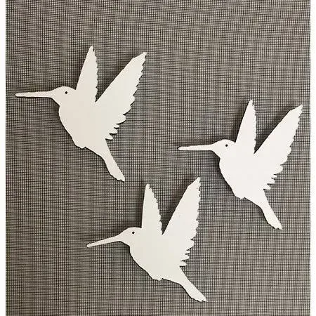 DCentral Three Hummingbirds Flexible Screen Magnet: Multipurpose, Double-Sided, for Non-Retractable Screens, Helps to Stop Walking into Screens, Size W 4.4" x L 4.5" ea