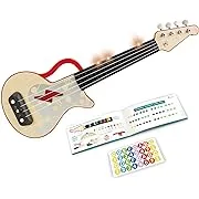 Hape Learn with Lights Electronic Ukulele Red | Leaning and Band Mode | Musical Instrument