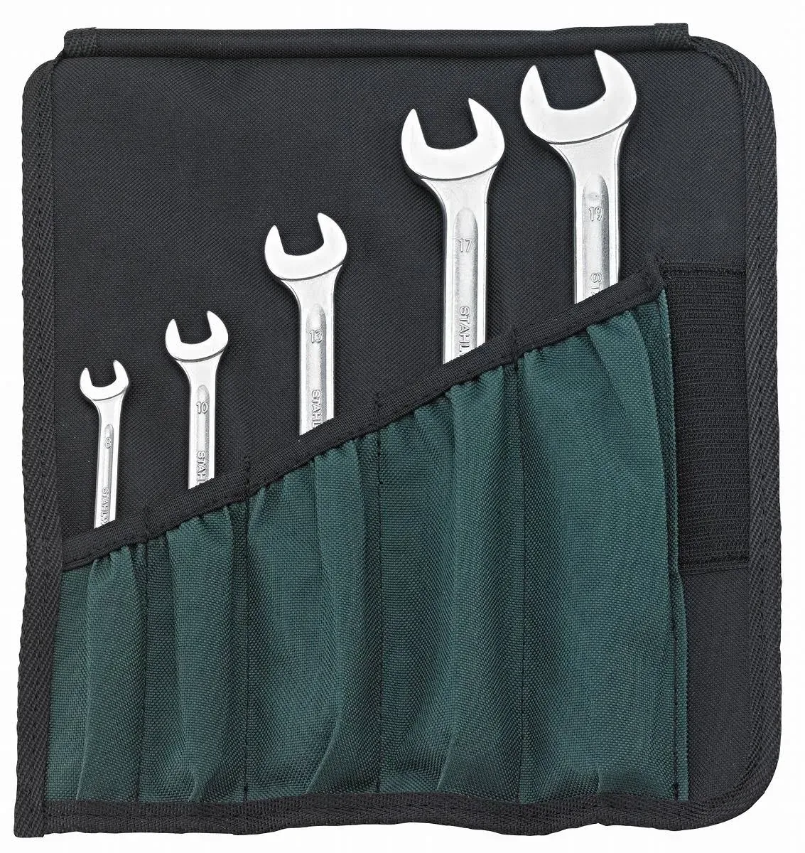 Stahlwille 96411705 17/5 Combination Ratcheting Spanner Set w/ Roll-Up Wallet