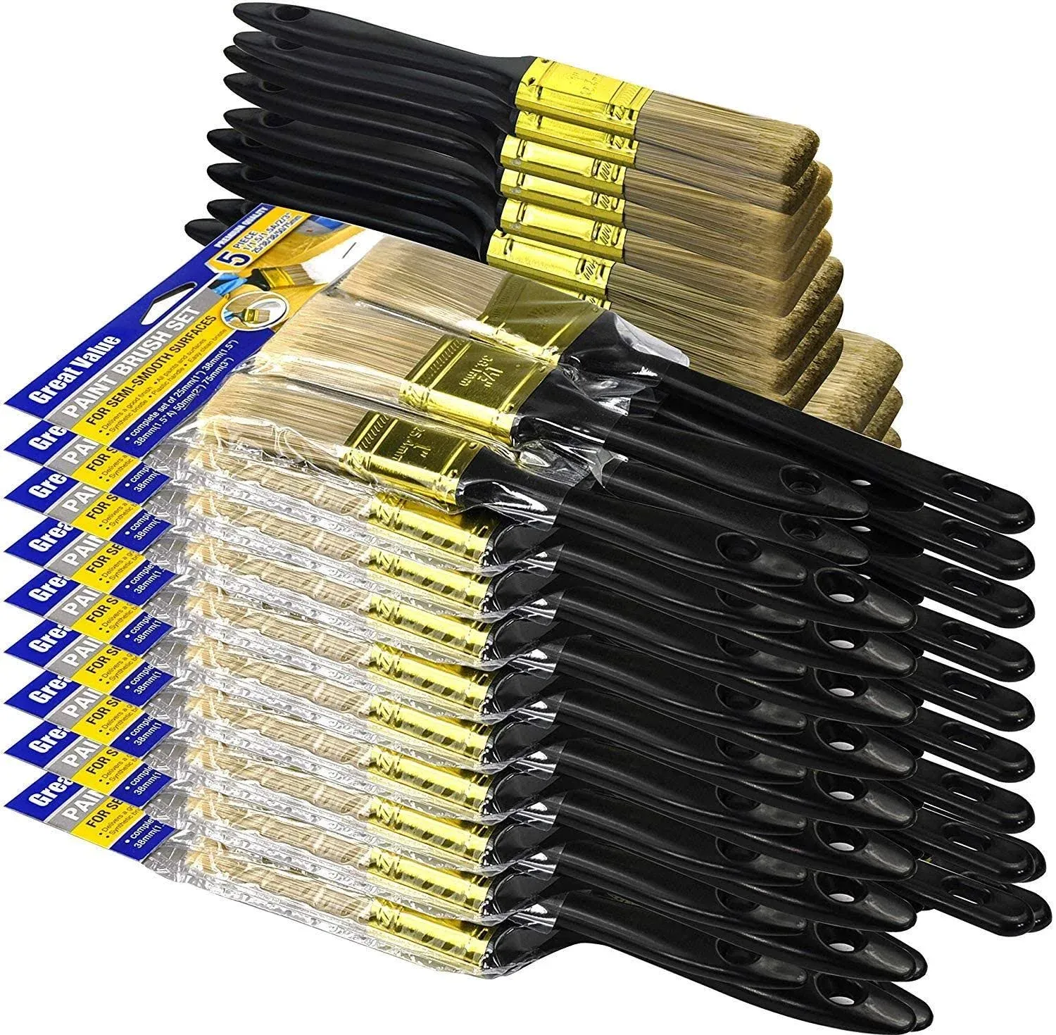 Great Andrew Paint Brushes 30 Pack Great Value Multi Use3inch 2inch 1.5inch 1.5