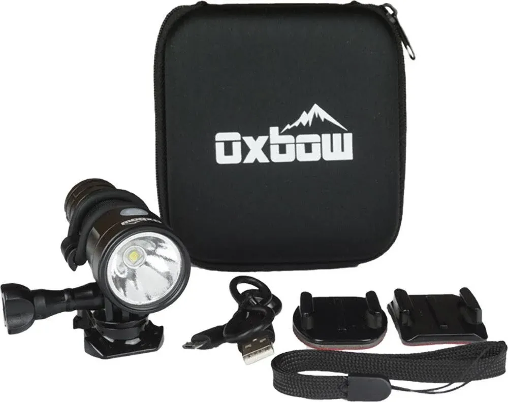 Maverick Dirt Bike Helmet Light Kit with Rechargeable Battery, Compatible with GoPro Mounts, 1000 Lumens, 1.5 Hours on High Beam