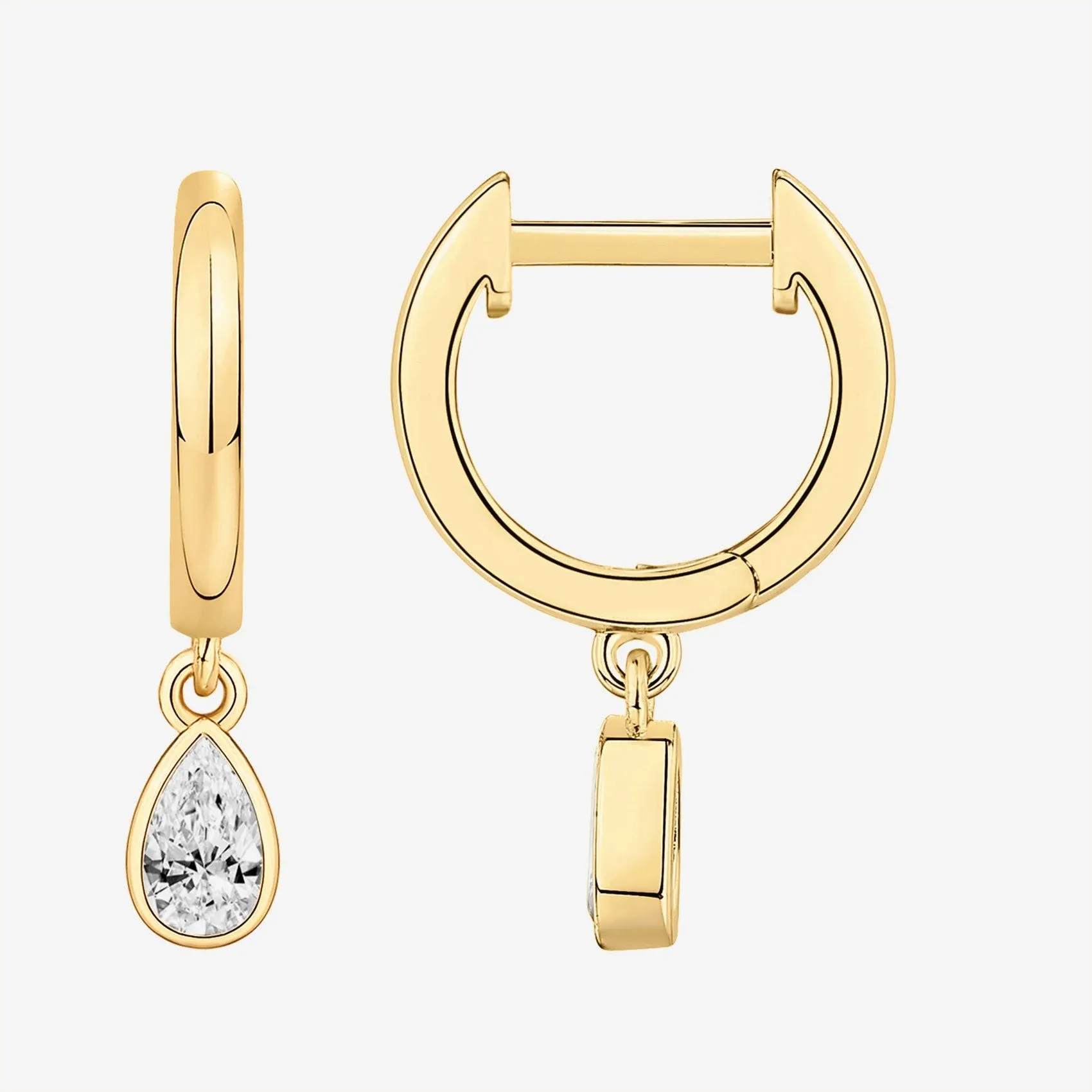 PAVOI Women's Drop Pear Huggie Earrings