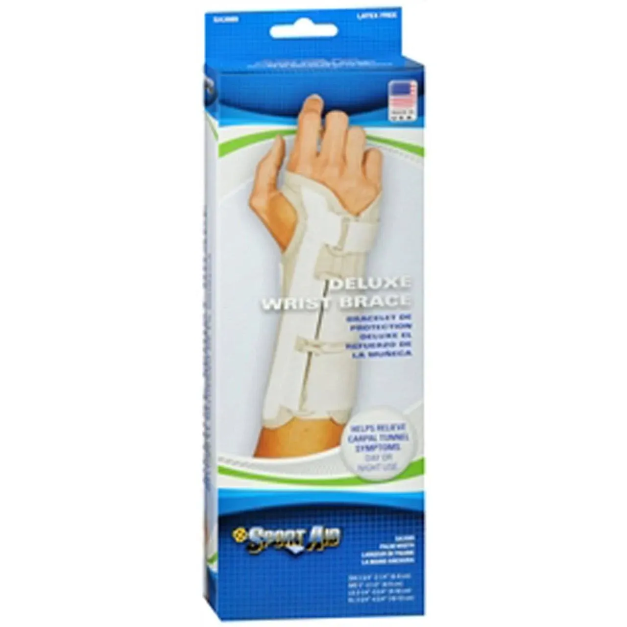 Scott Specialties Wrist Brace Deluxe™ Contoured Foam / Metal / Nylon Right Hand Beige Large - M-697394-4506 - Each