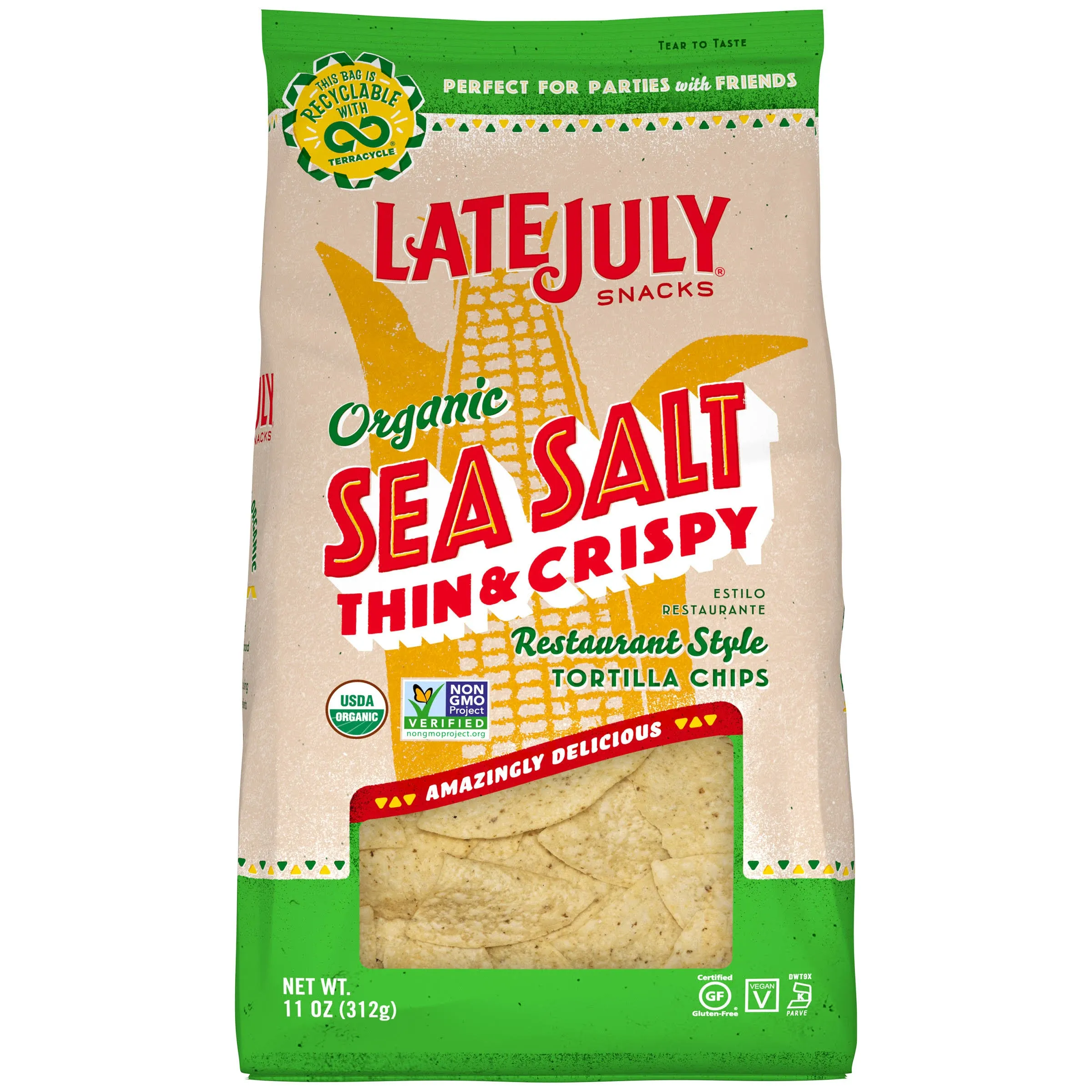 Late July Organic Sea Salt Thin Crispy Tortilla Chips