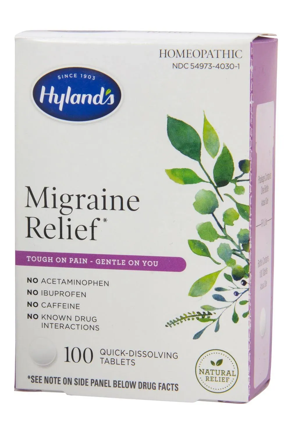 Hyland's Migraine Relief, Quick-Dissolving Tablets - 100 tablets