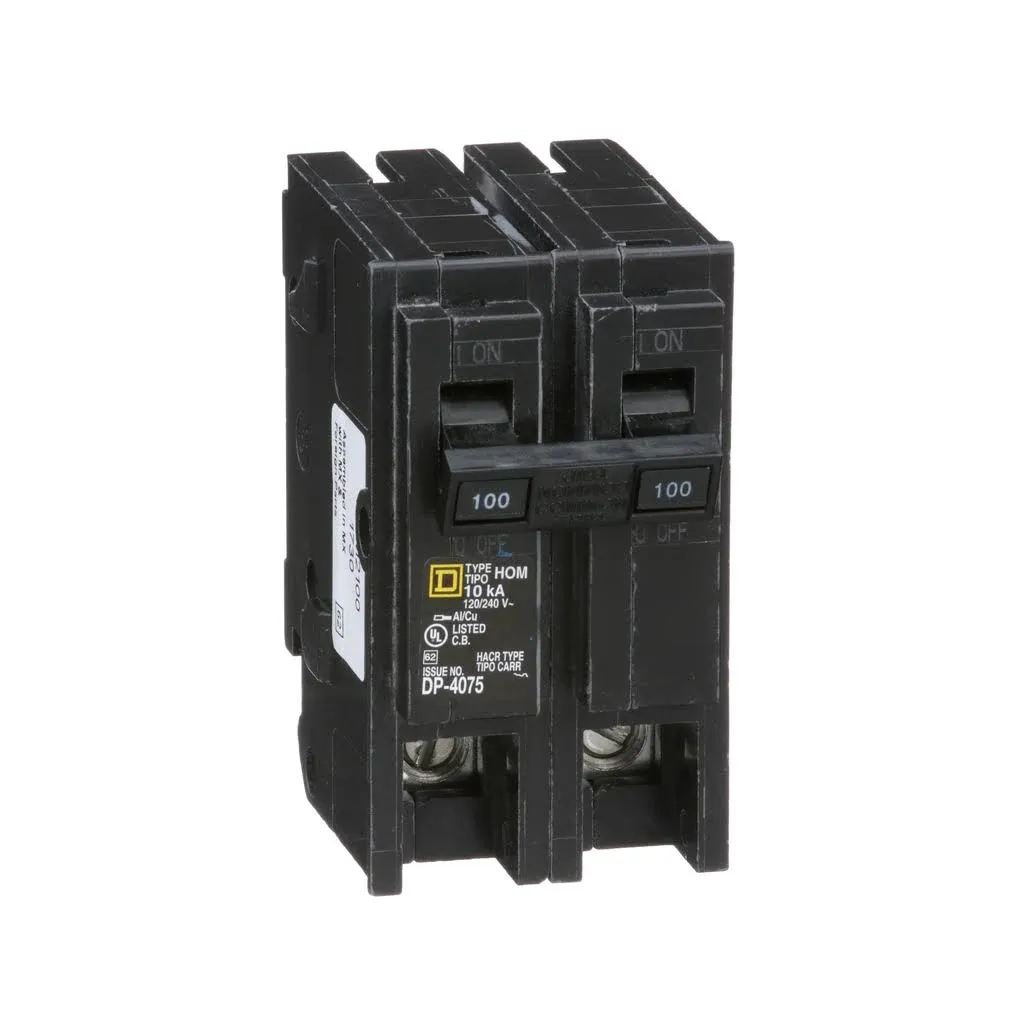 Square D Homeline 100 Amp 2-Pole Circuit Breaker HOM2100C