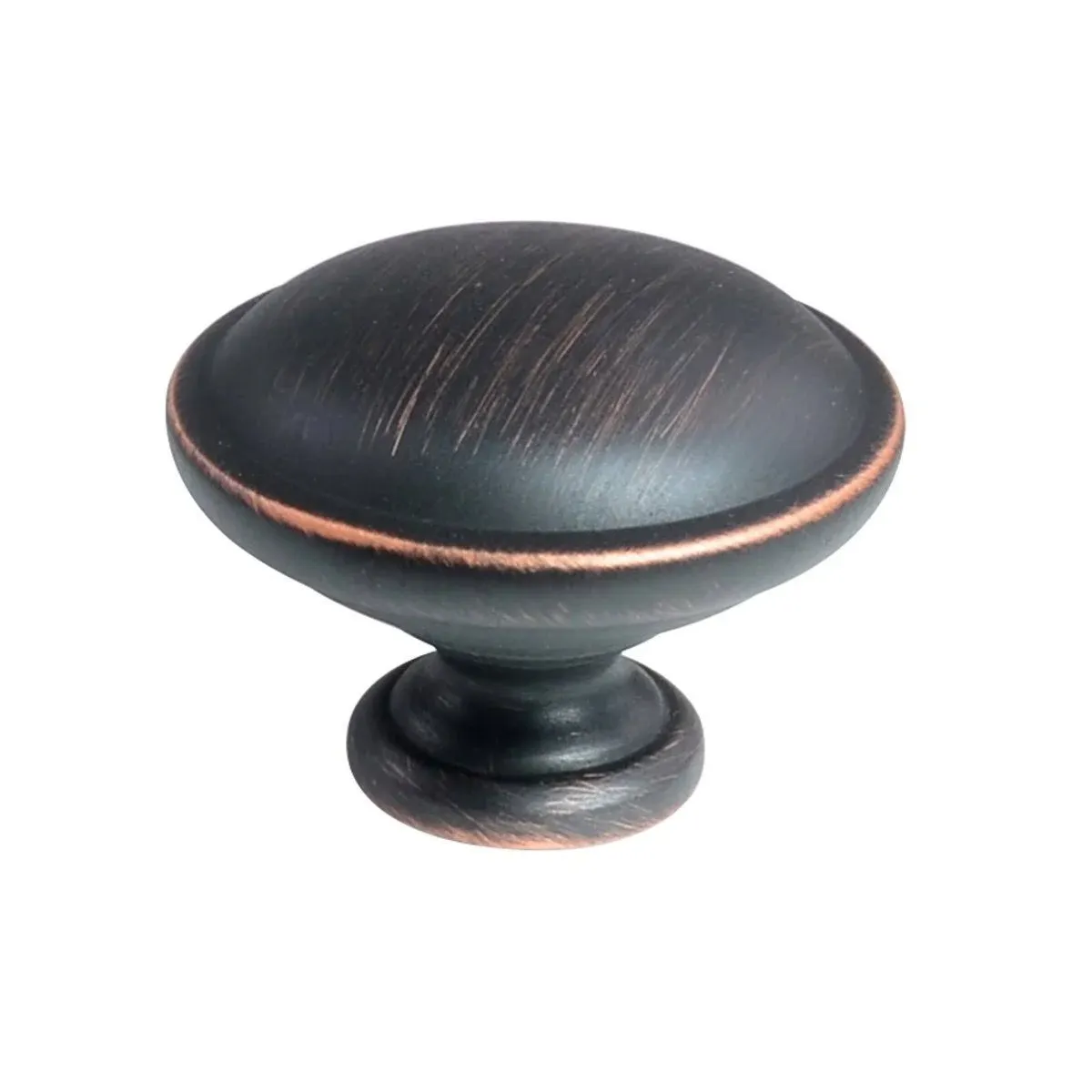 South Main Hardware 1-1/4 in. Oil Rubbed Bronze Traditional Round Mushroom Cabinet Knob (10-Pack)