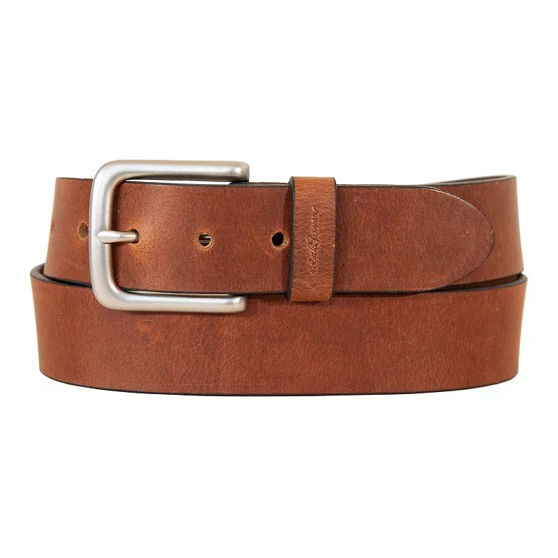 Eddie Bauer Men's Bridle Leather Belt with Antique Nickel Buckle