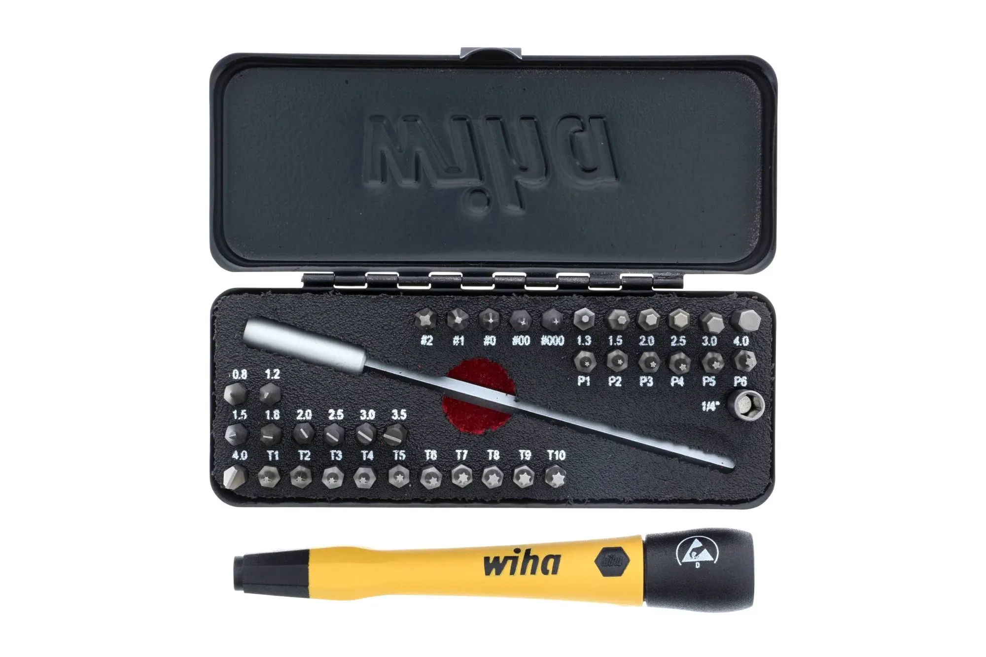 Wiha 75980 39 Piece ESD Safe Go Box MicroBits Set