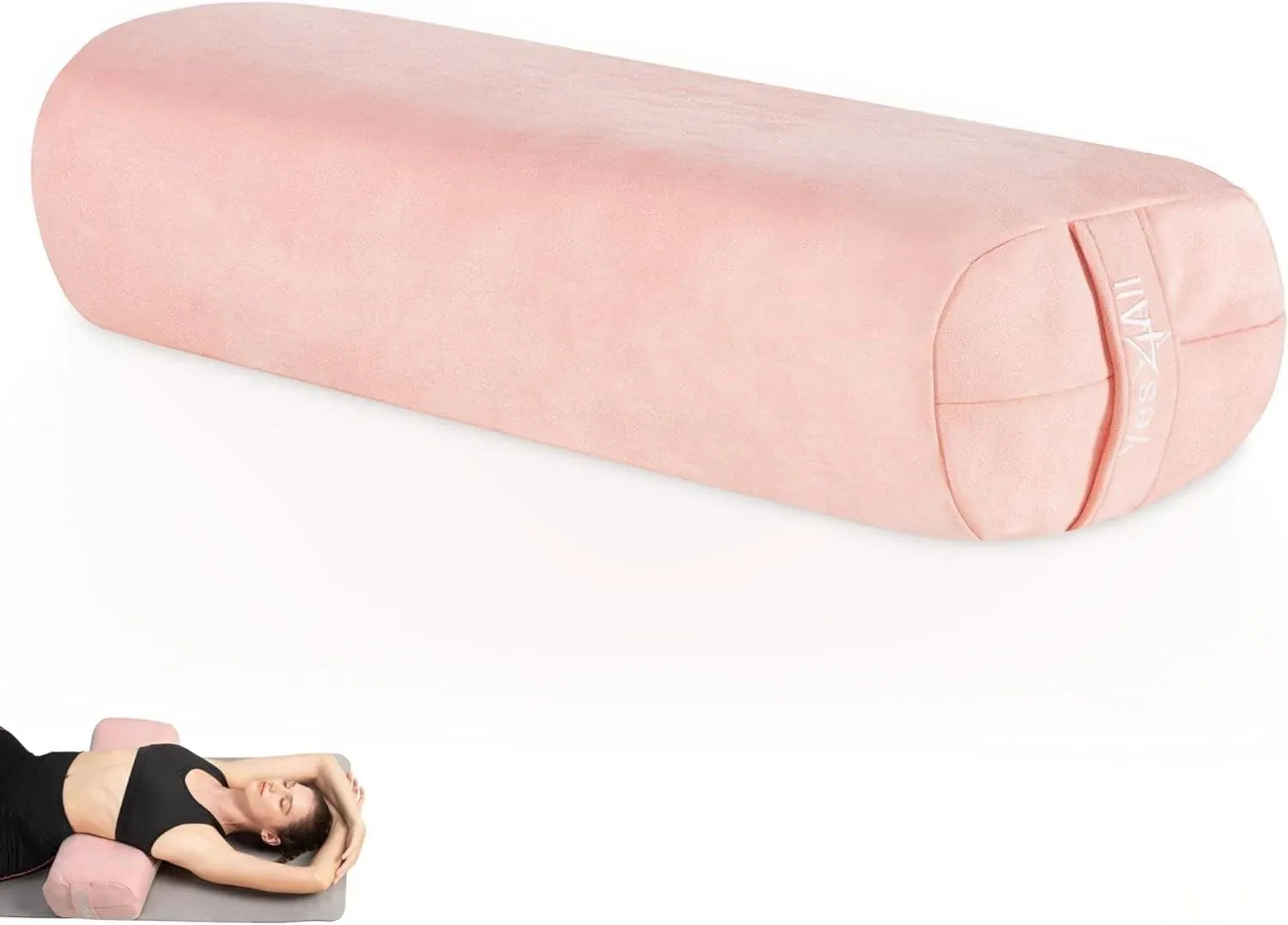 Yes4all Yoga Bolster for Restorative Yoga/Meditation Cushion with Triple-Layer Sponge