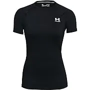 Under Armour Women's HeatGear Compression Short-Sleeve T-Shirt , Black (001)/White , Small