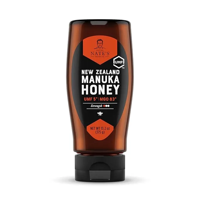 Nate's Raw MANUKAHONEY New Zealand MGO 83+ | UMF Certified 5+ | 13.2 oz Squeeze Bottle