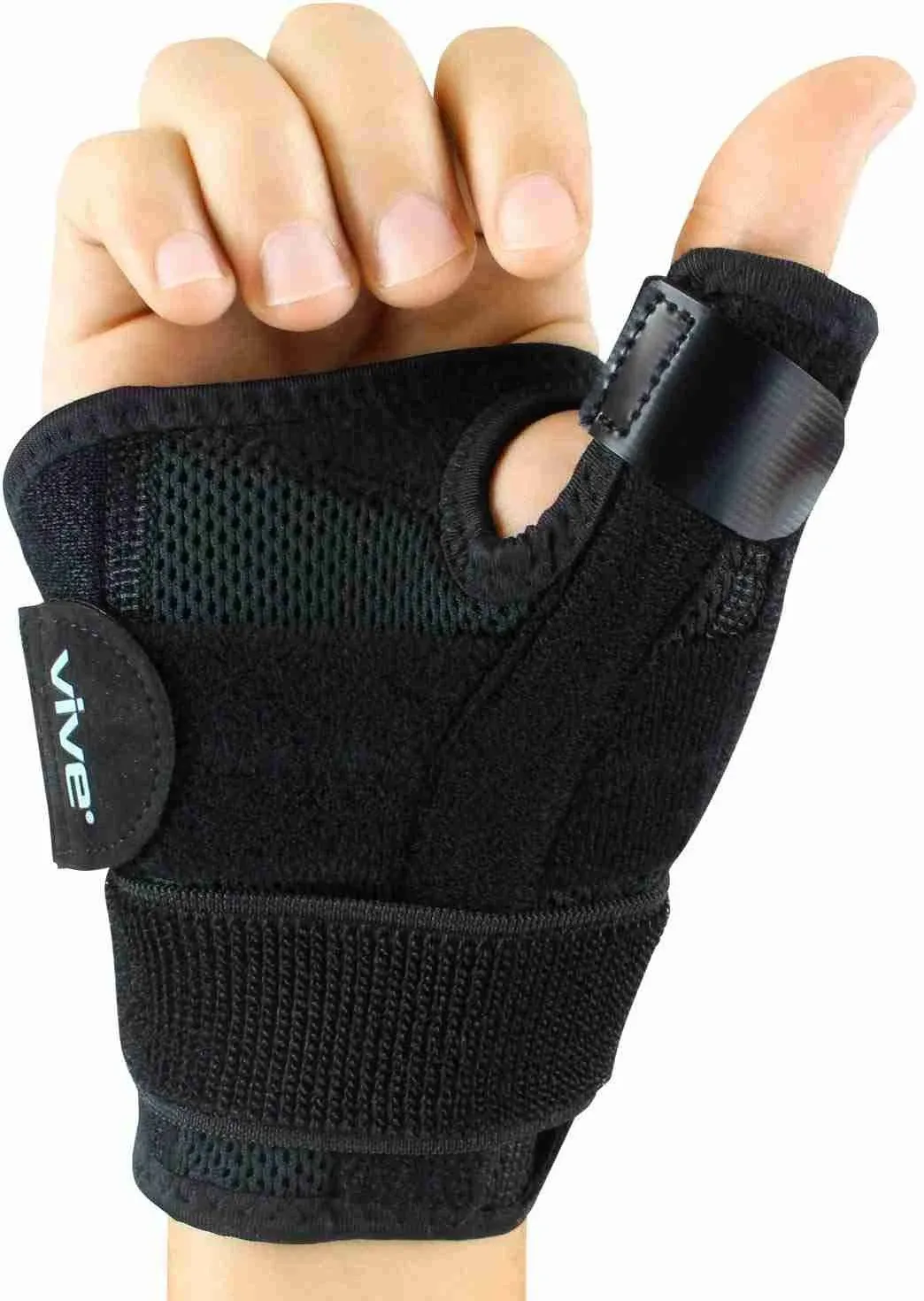 Vive Thumb & Wrist Brace for Right or Left Hand - Spica Splint Brace for Carpal Tunnel, Tendonitis, & Arthritis in Hands or Fingers - Compression Support for Women Men - Stabilizer Relief for Bowling