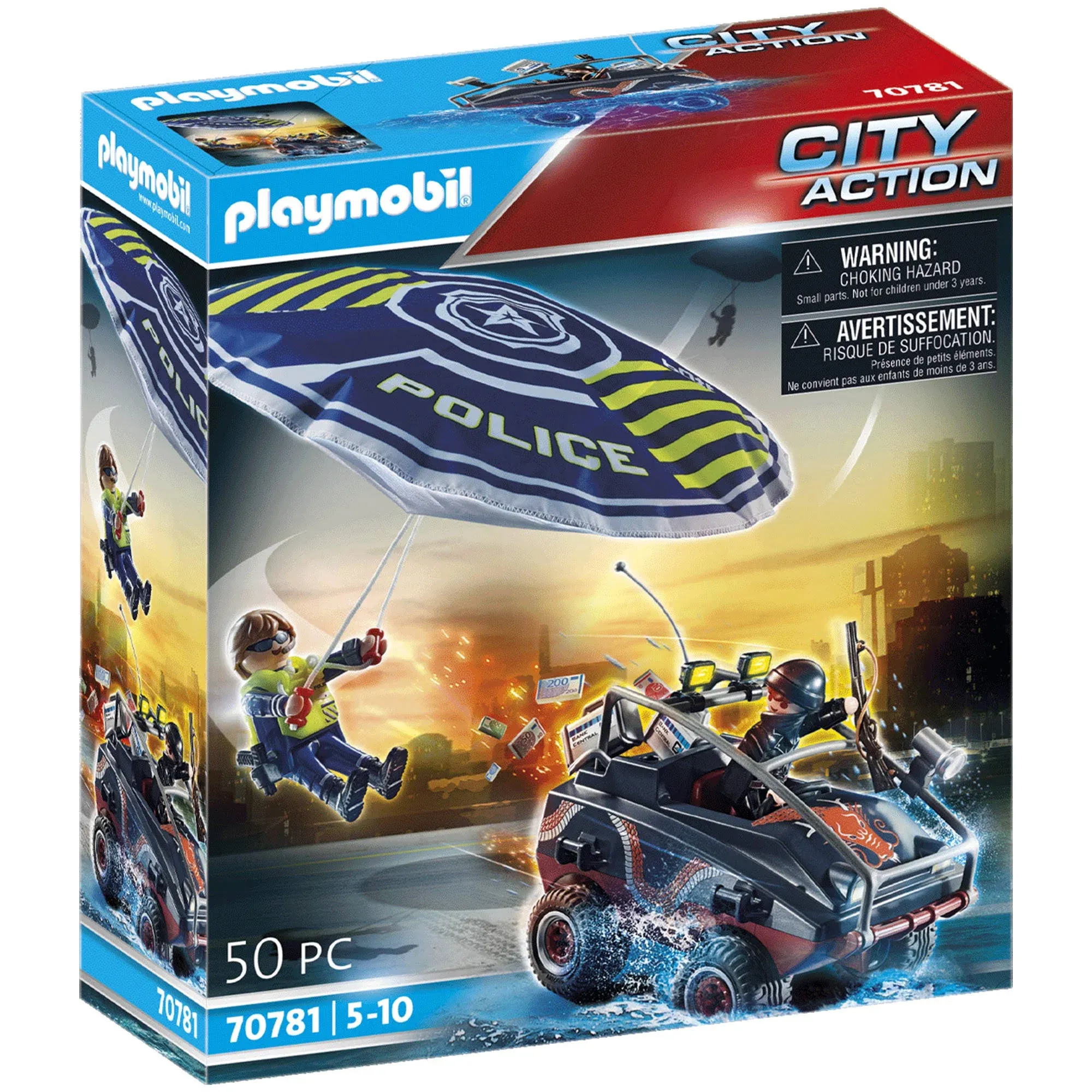 Playmobil - Police Parachute with Amphibious Vehicle