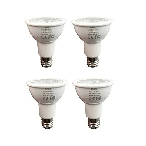 Taysing Dimmable R14 LED Spotlight Bulb 5W Type R 4 Count (Pack of 1), White 