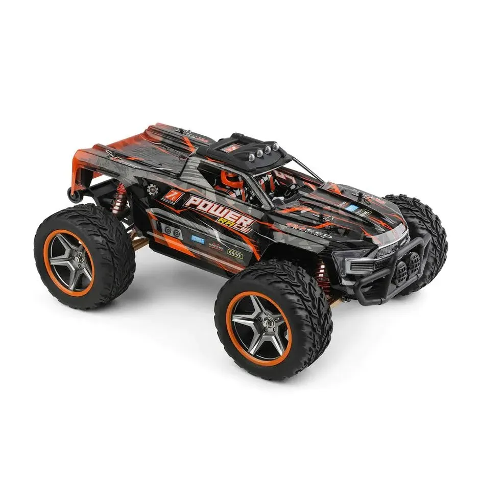 WLtoys 1/10 Brushless 4wd RC Monster Truck RTR - Remote Control Cars 1/10 for Adults (HELIDIRECT) (Orange)