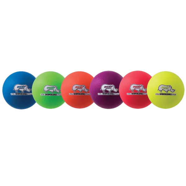 Champion Sports Dodgeball Set & 6 Rhino Skin Rainbow