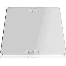 INEVIFIT BATHROOM SCALE, Highly Accurate Digital Bathroom Body Scale, Silver