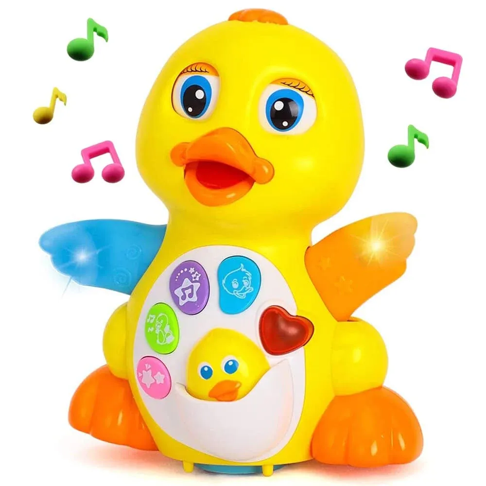 Yiosion Musical Flapping Yellow Duck Interactive Action Educational Learning ...