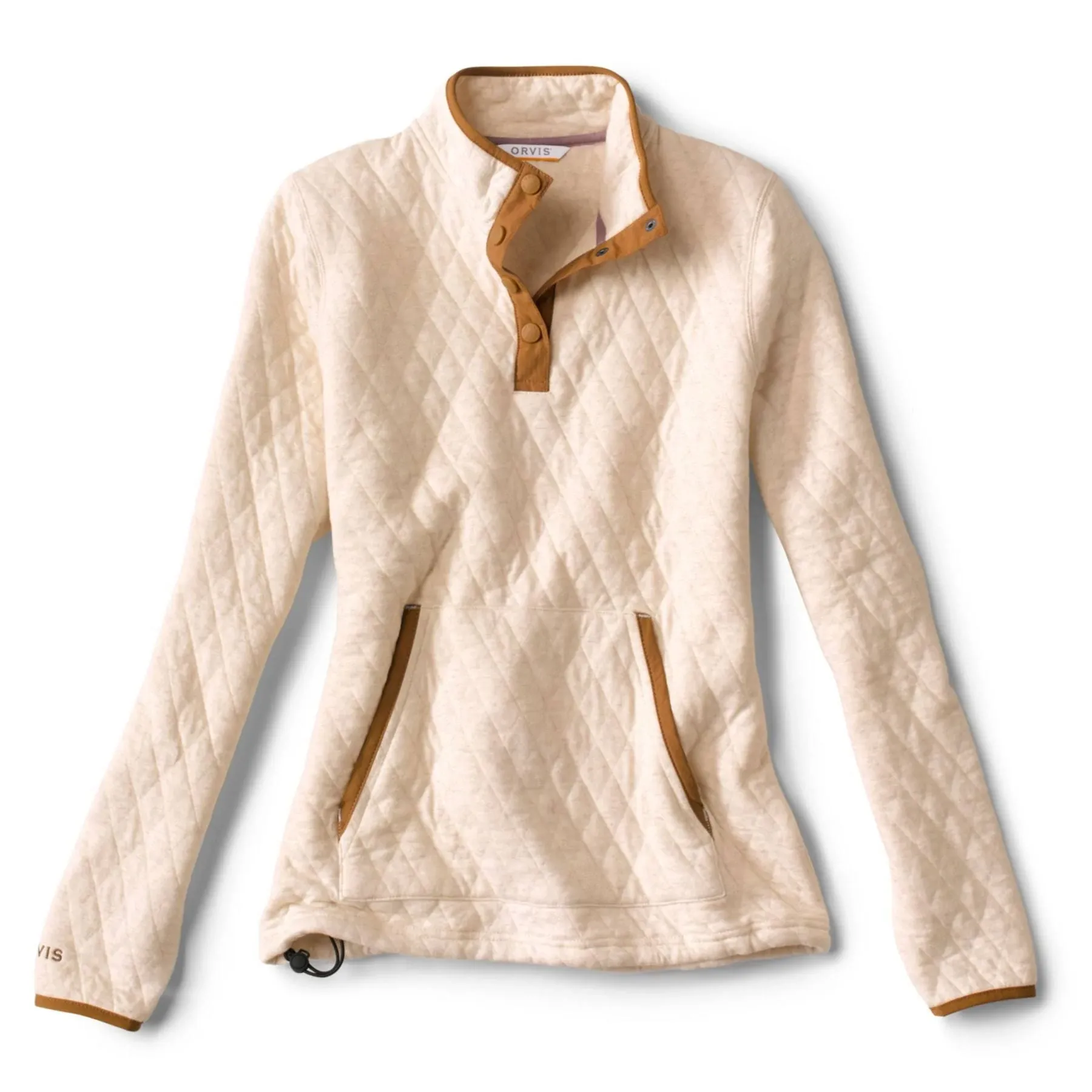 "Orvis Women's Outdoor Quilted Snap Sweatshirt - Oatmeal - XL"