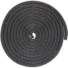 Solid Braid Nylon Rope - 1/4 inch x 100 Feet - Black