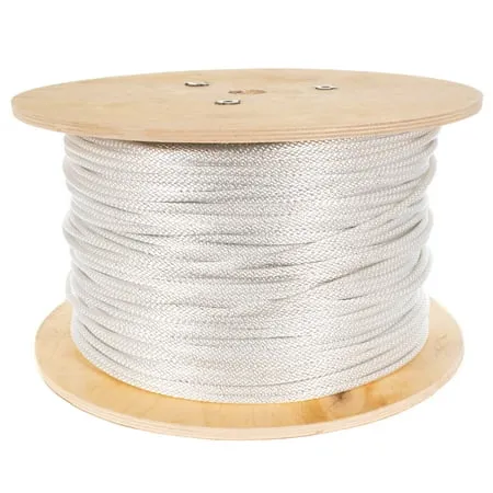 Golberg Braided Nylon Rope with Galvanized Wire Core - High Tensile Strength Cable Halyard for Flagpoles - 3/16 Inch x 100 Feet