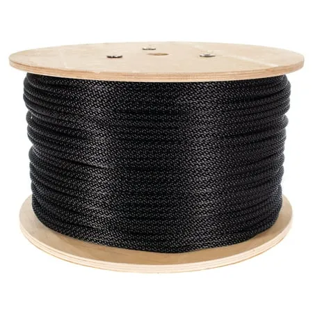 Golberg Braided Nylon Rope with Galvanized Wire Core - High Tensile Strength Cable Halyard for Flagpoles - 1/4 Inch x 100 Feet