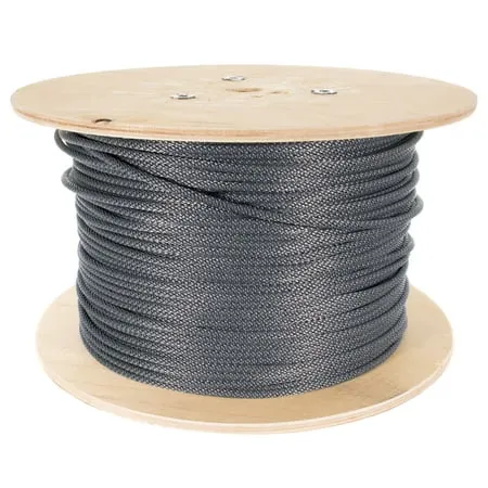 Golberg Braided Nylon Rope with Galvanized Wire Core - High Tensile Strength Cable Halyard for Flagpoles - 3/16 Inch x 100 Feet