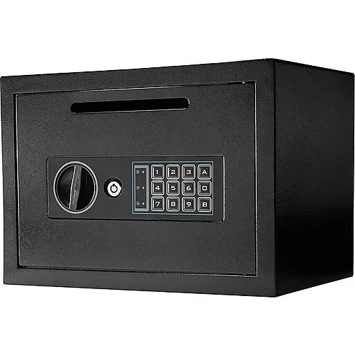 Barska AX11934 Compact 0.57 Cubic Ft Digital Multi-User Keypad Security Business Depository Drop Safe with Front Load Drop Box for Money, Cash & Mail Lock Box