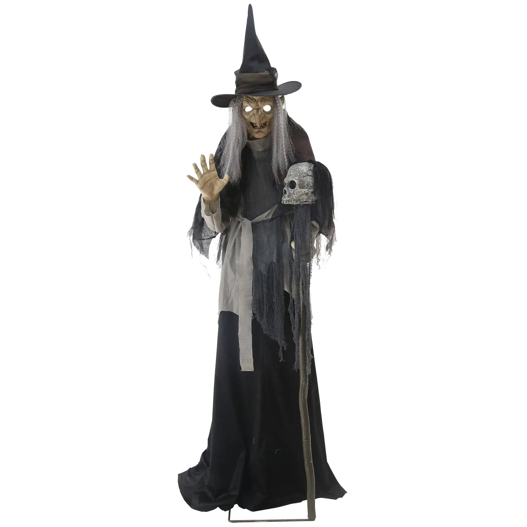 Morris Costumes MR127085 Lunging Haggard Witch Animated Halloween Decoration, Black/Gray, OS