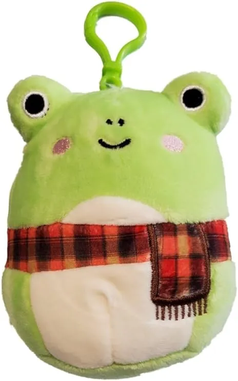 Squishmallows 3.5" Clip-On Wendy The Frog with Scarf