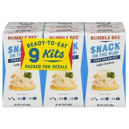 Bumble Bee Snack On The Run Fat-Free Tuna Salad with Crackers Kit- Ready to E...