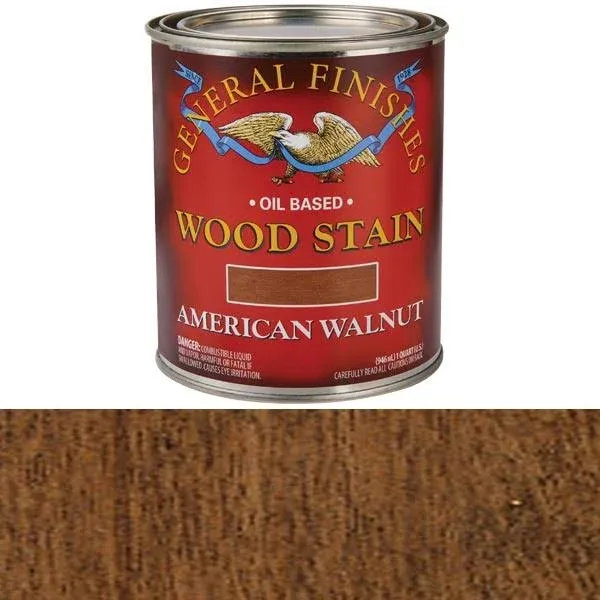 General Finishes Wood Stain - Oil Based - American Walnut - Quart