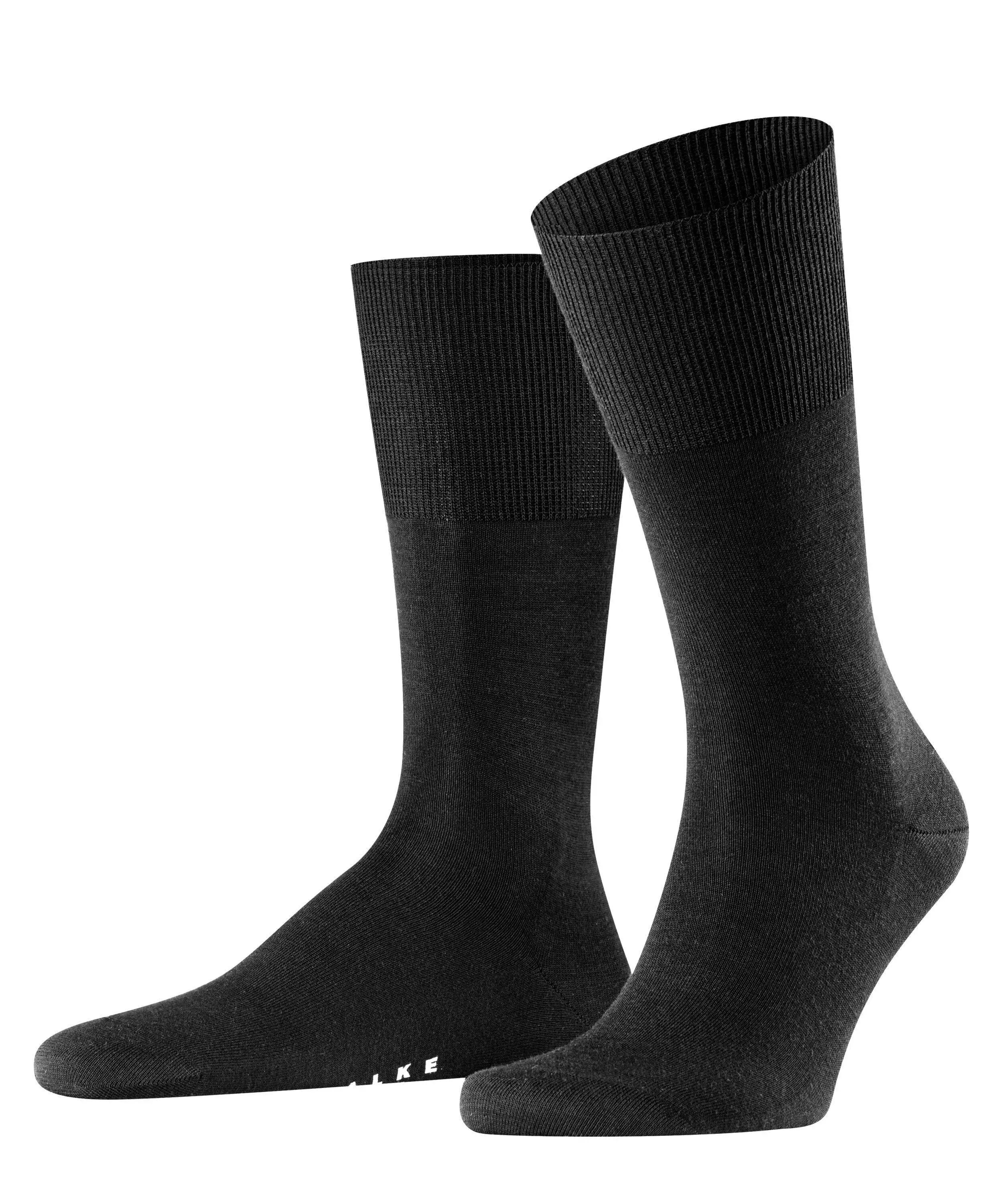 FALKE Men's Airport Dress Socks, Premium Merino Wool Cotton Blend, Sustainable Luxury, Eco-Friendly Business Casual, 1 Pair