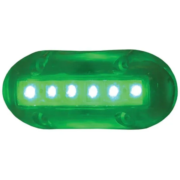 T-H Marine Underwater Boat Lights - High-Intensity Surface Mount Waterproof Lighting - Use Above or Below Water - Multi-Purpose Use and Low Power Draw - Green