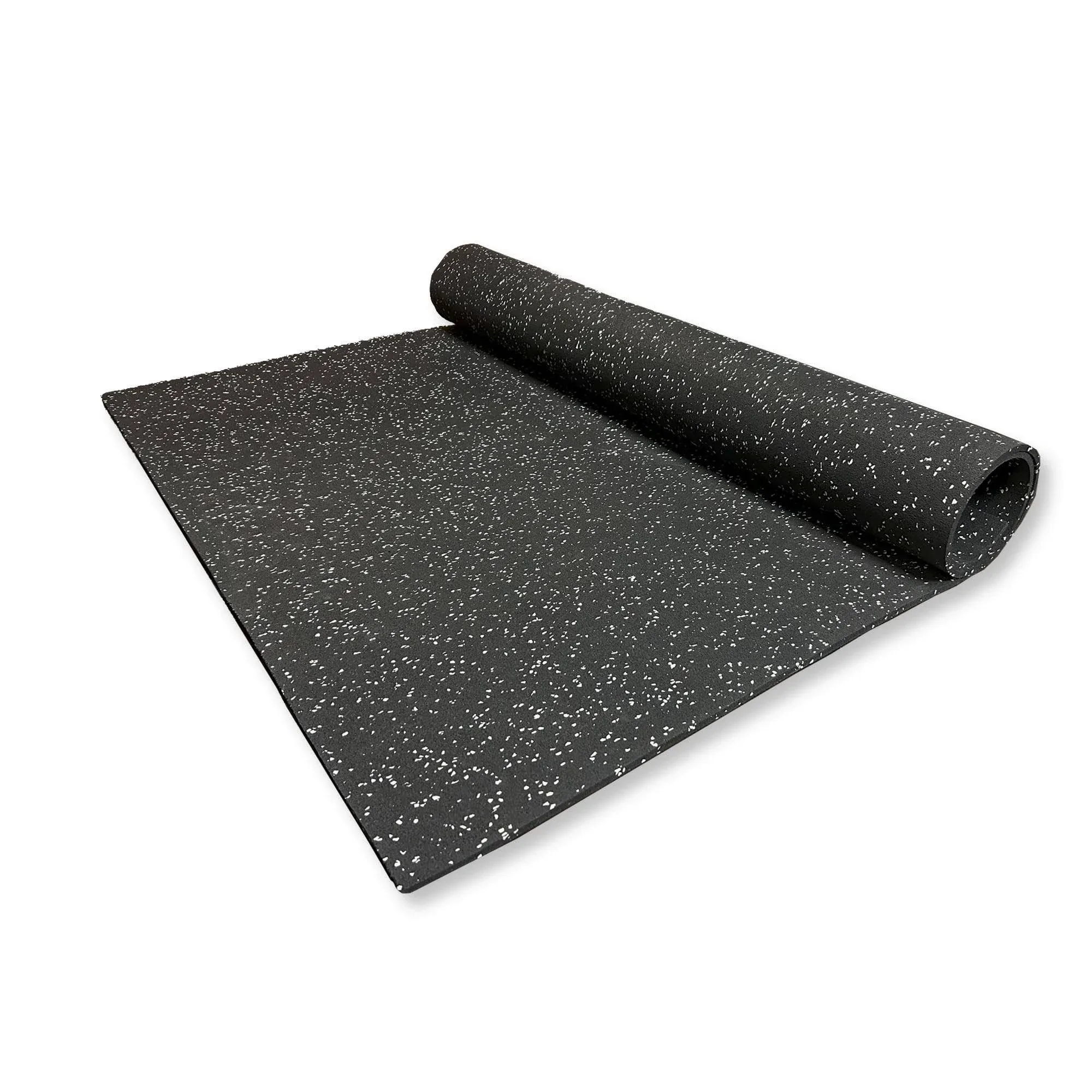 ProMounds 8mm Gray Fleck Rubber Flooring Roll (4x15)