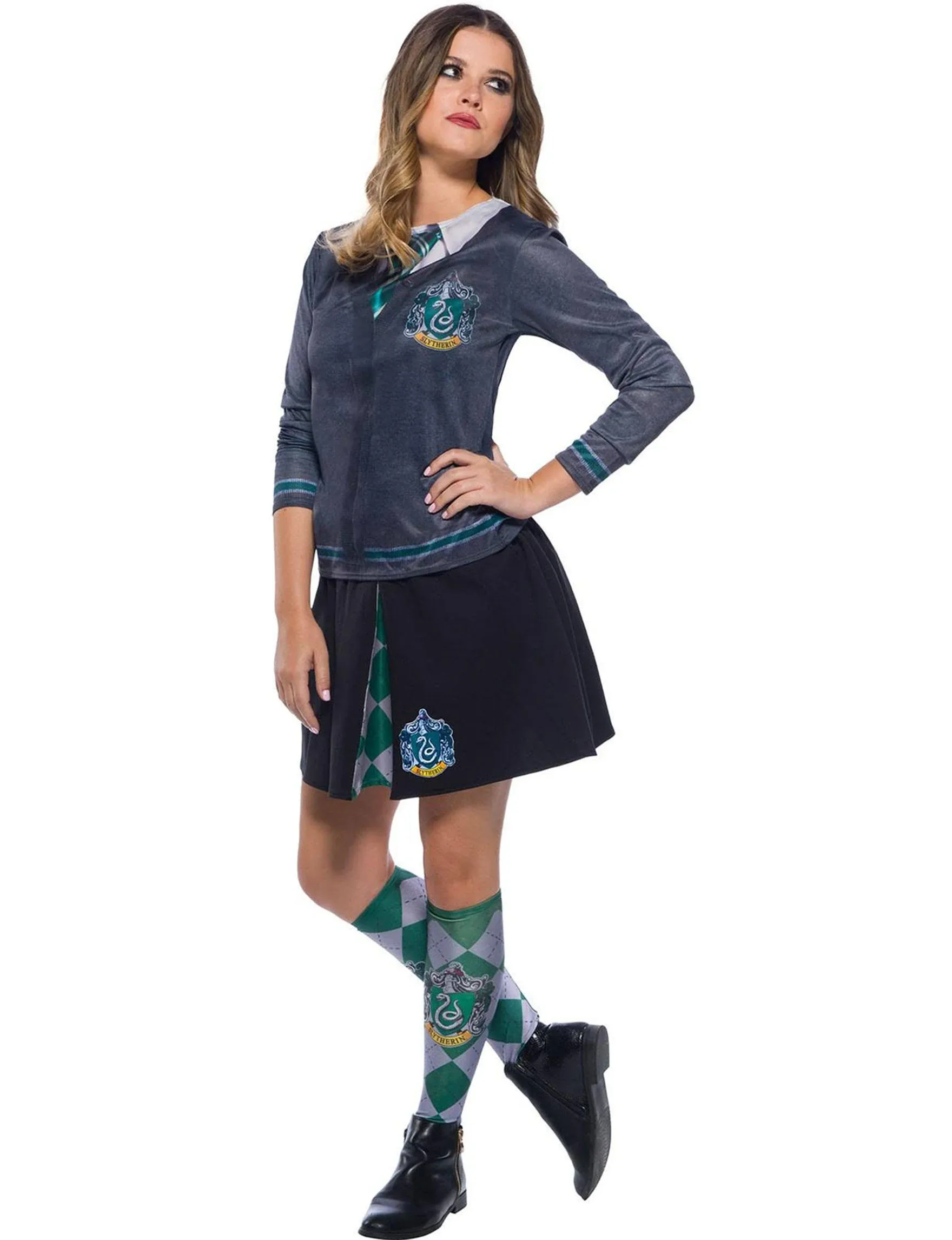 Slytherin Printed Top Adult Costume